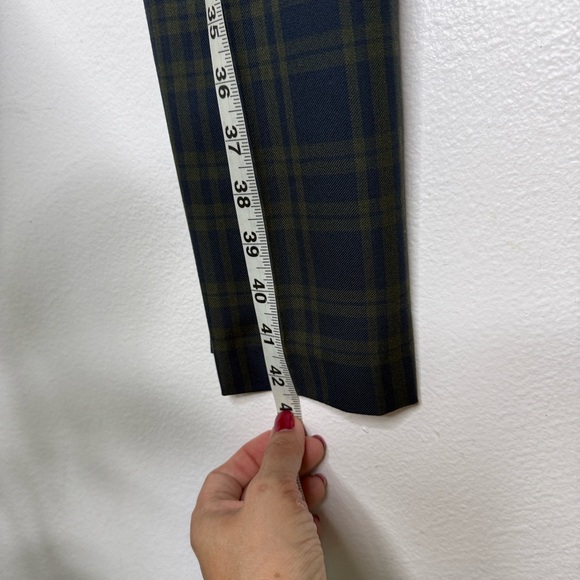 Original Penguin Women's Tartan Plaid Pants - Navy and Olive - Picture 7 of 9